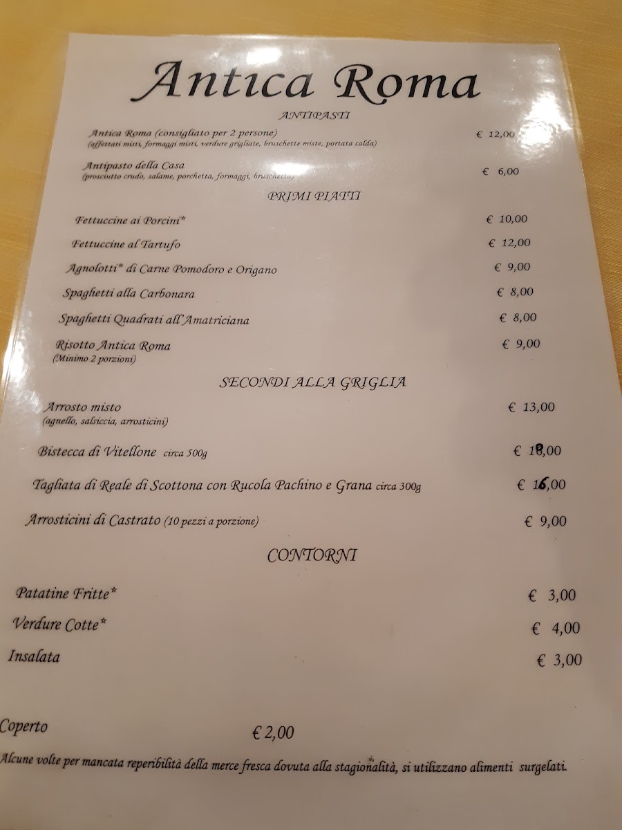 Menu Ristorante Pizzeria Antica Roma-5